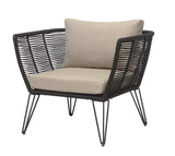 Bloomingville Mundo Lounge Chair m/puter, svart