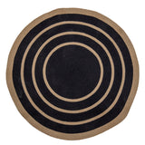 Bloomingville Lune Carpet Nature/Black, Seagrass, Ø120