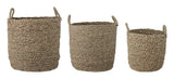 Bloomingville Maisie Basket Set of 3, Seagrass