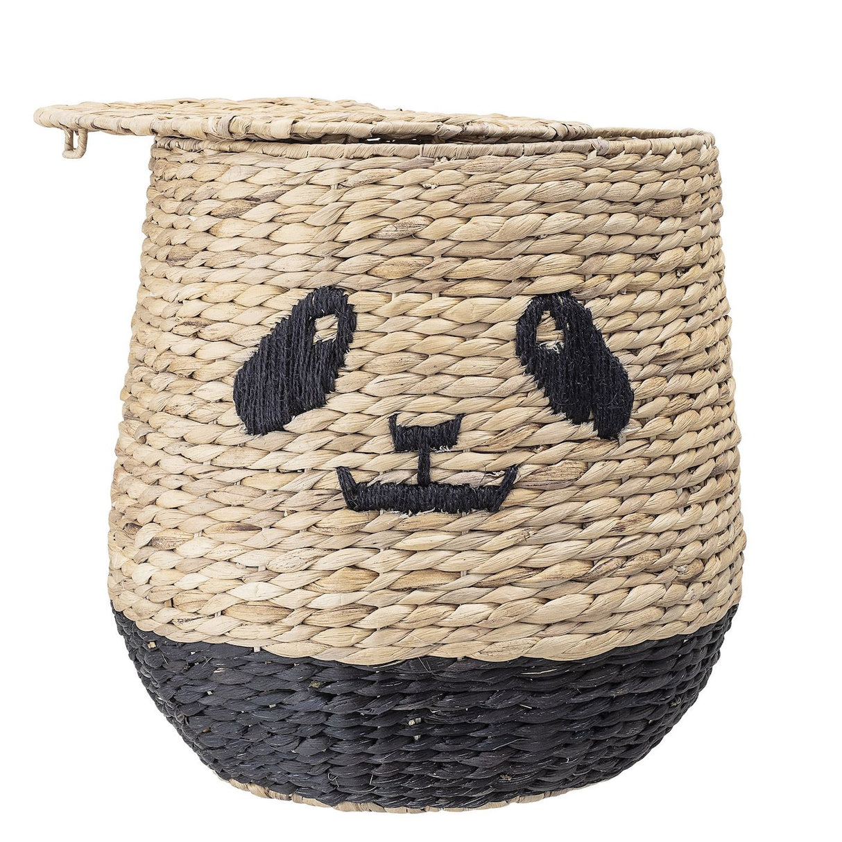 Bloomingville Mini Basket w. Lokk, natur/svart