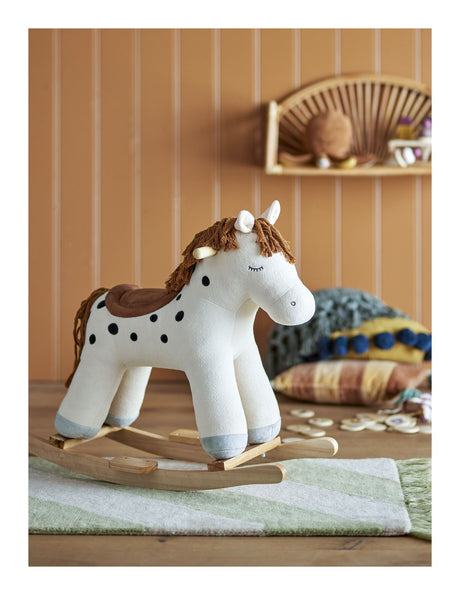 Merlen Rocking Toy Horse Hvit polyester 