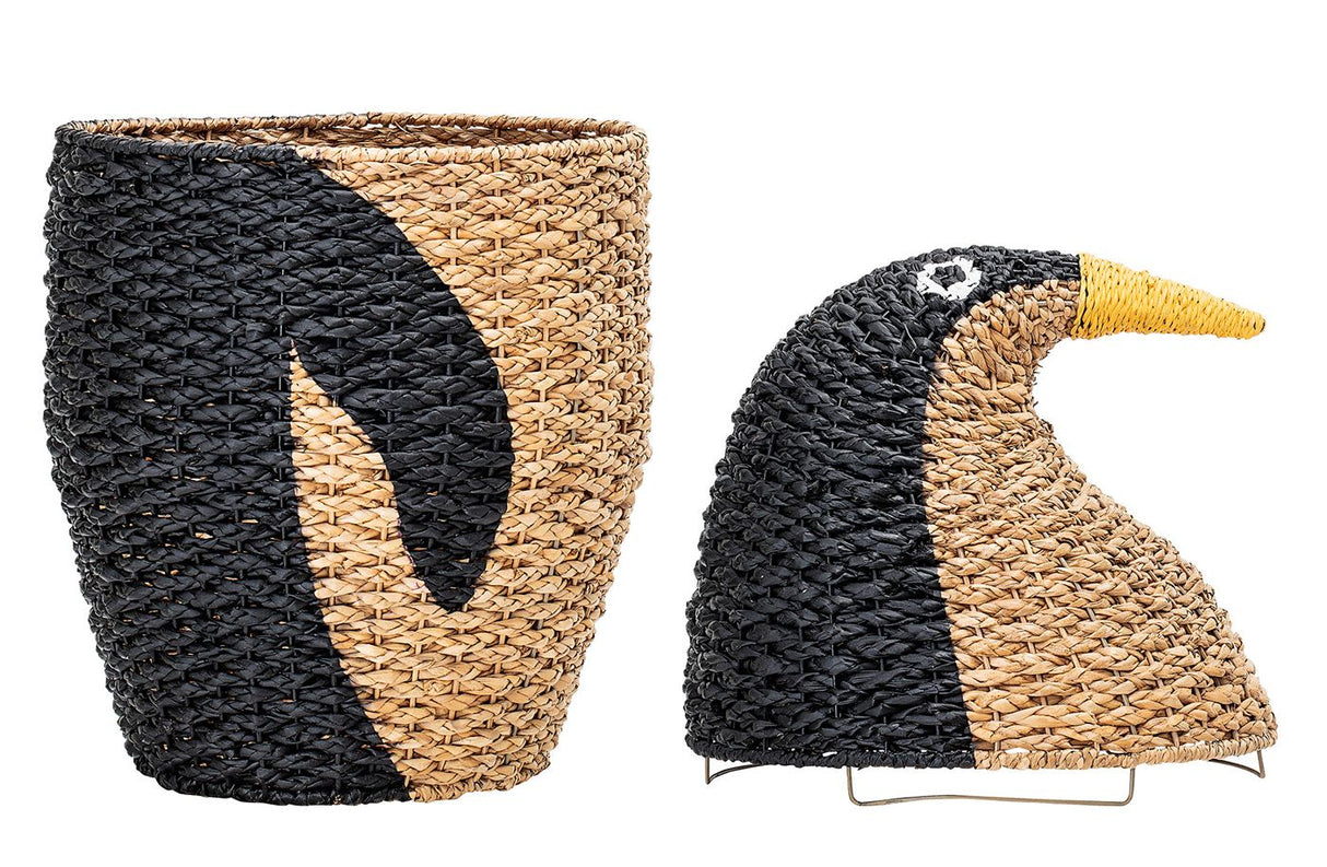 Bloomingville Mini Penguin Basket m/lokk, Bankuan Grass