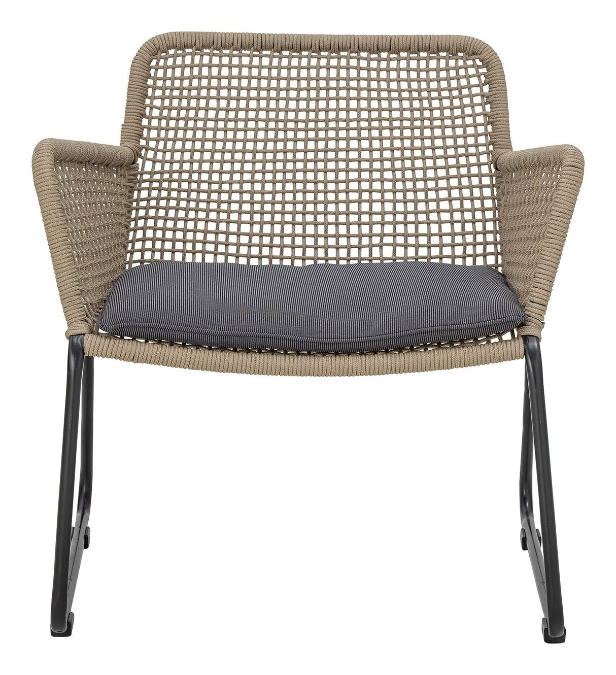 Bloomingville Mundo Lounge Chair med pute, Brown Metal