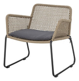 Bloomingville Mundo Lounge Chair med pute, Brown Metal