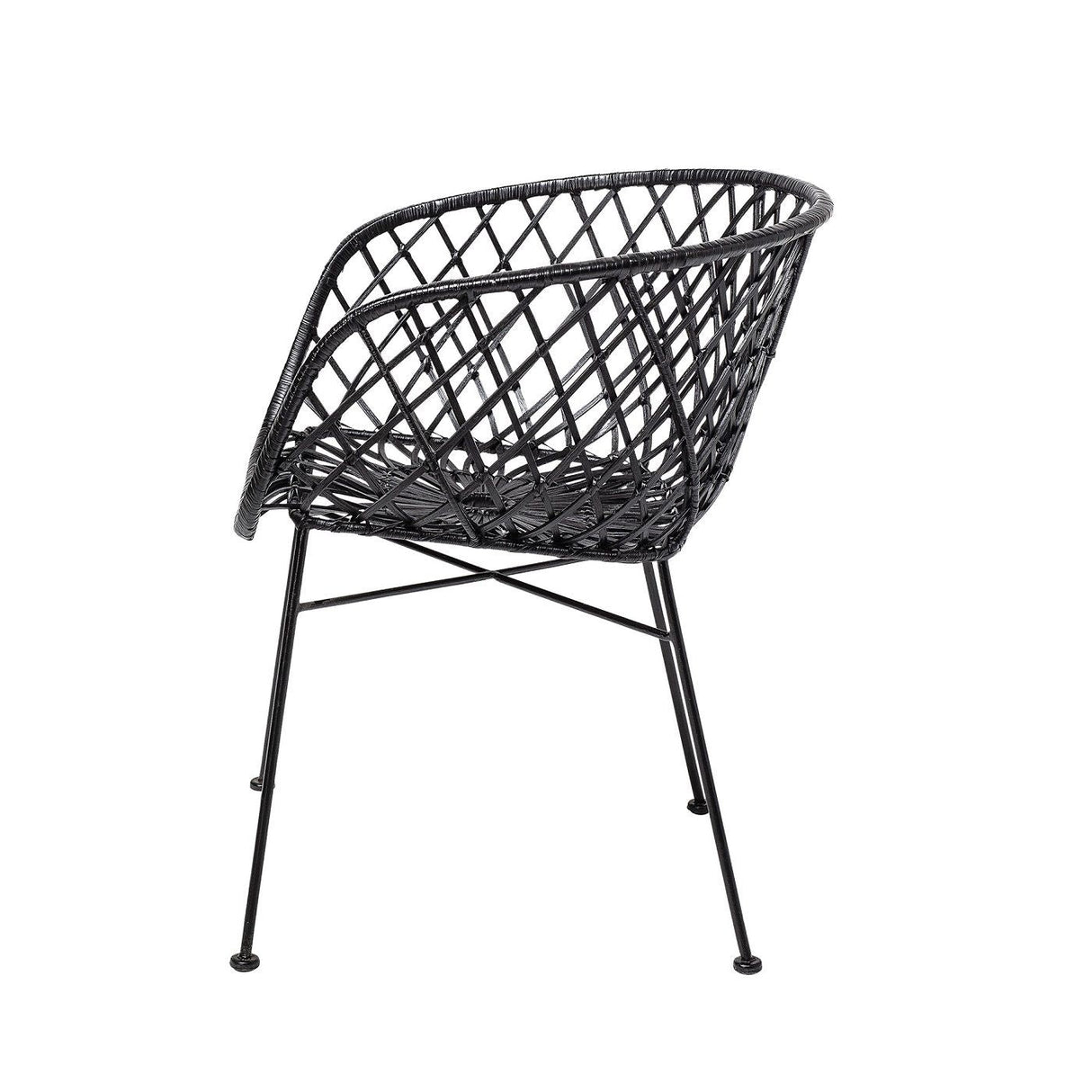 Bloomingville Dining Chair, Black Rattan