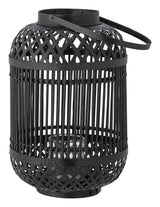 Bloomingville Tilla Lantern W. Glass, svart bambus