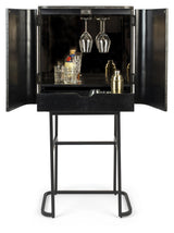 Ava Morgana Bar Cupboard, Crocodile Leather Look