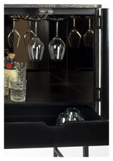 Ava Morgana Bar Cupboard, Crocodile Leather Look