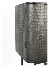 Ava Morgana Bar Cupboard, Crocodile Leather Look