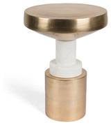 Chunky Footed Side Table, Gold, Ø37