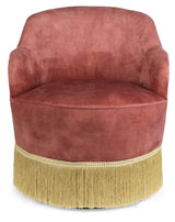 Fringe Me Up Lounge Chair, Rosa Velor