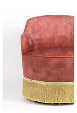 Fringe Me Up Lounge Chair, Rosa Velor