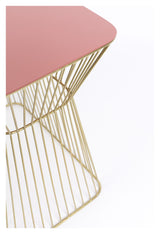 Ingen krenkelser sidebord - rosa/messing, 45x29.5