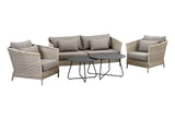 Aster 3-pers. Sofa med puter, beige 