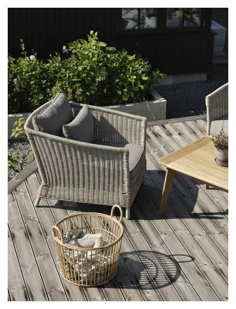 Aster loungestol med puter, beige 