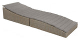 CEIBO solbed med pute, beige polyrattan