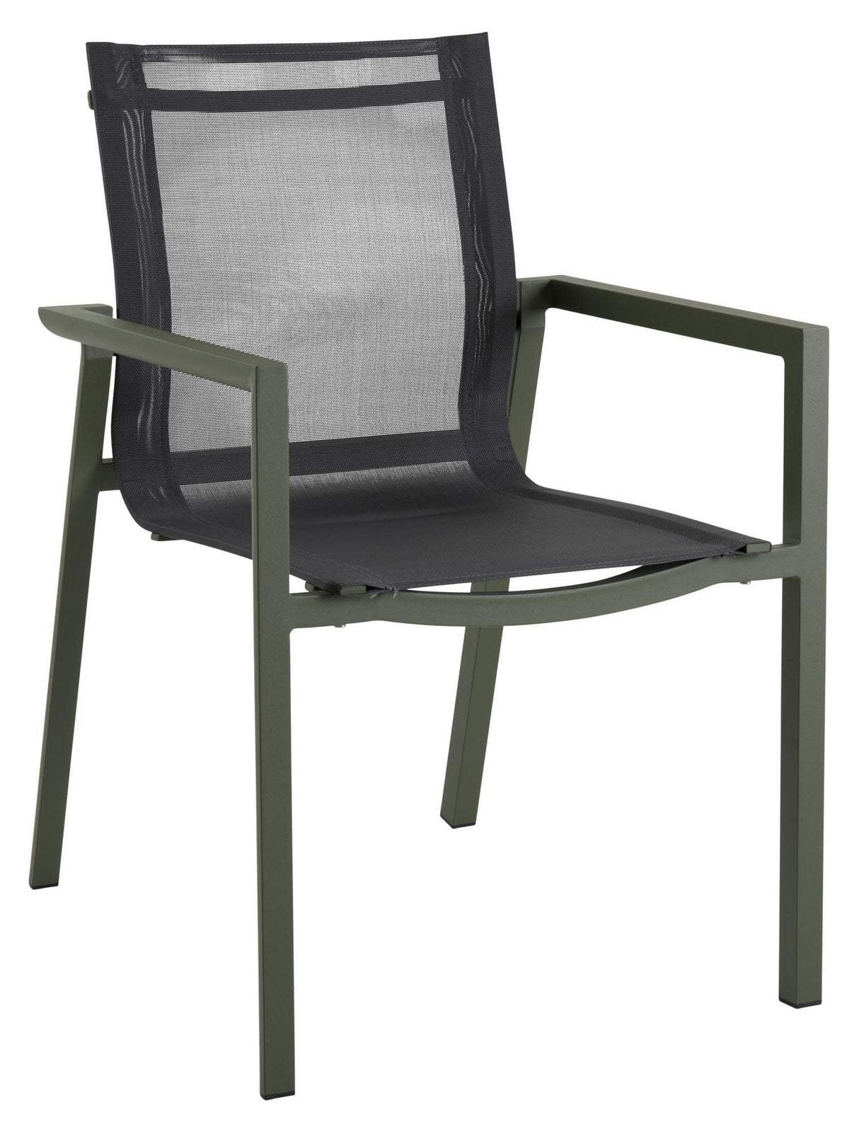 Brafab Delia Garden Chair with Armrests, Moss Green/Grey Textiles