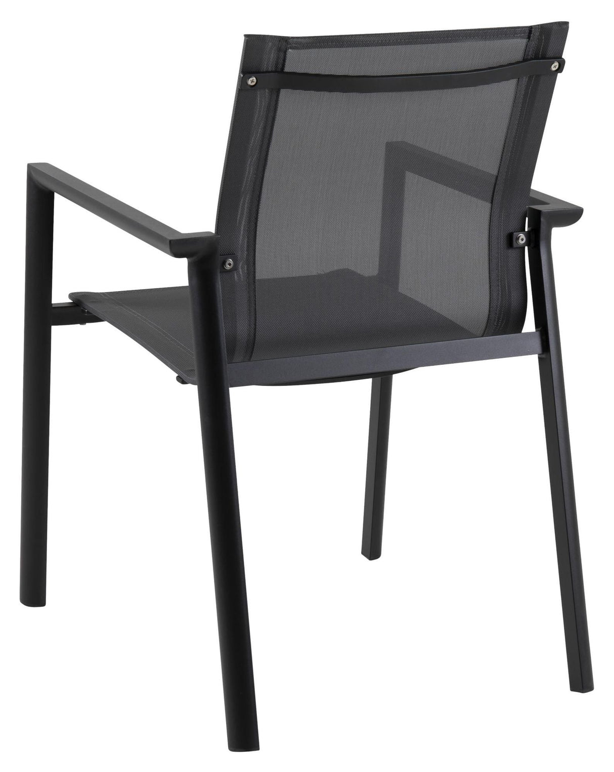 Brafab Delia Garden Chair med armlener, svart/grå tekstiler