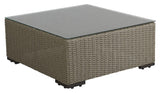 Funkia avføring/bord, beige wicker