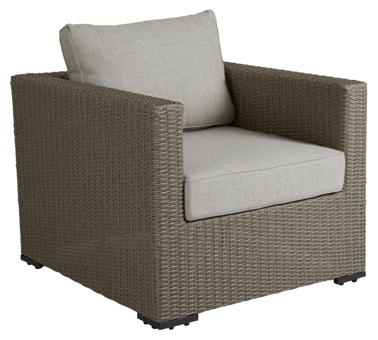 Funkia Lounge Chair med pute, Beige Wicker