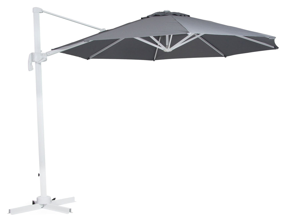 Brafab Linz Free Hanging Parasol Ø3, White/Grey