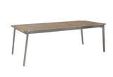 Naos Garden Table Teak, rustfritt stål, 220/320x100