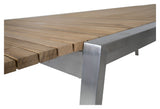 Naos Garden Table Teak, rustfritt stål, 220/320x100