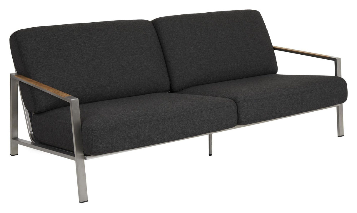 Brafab naos rustfritt stål Lounge Bed/Gray Black Pute