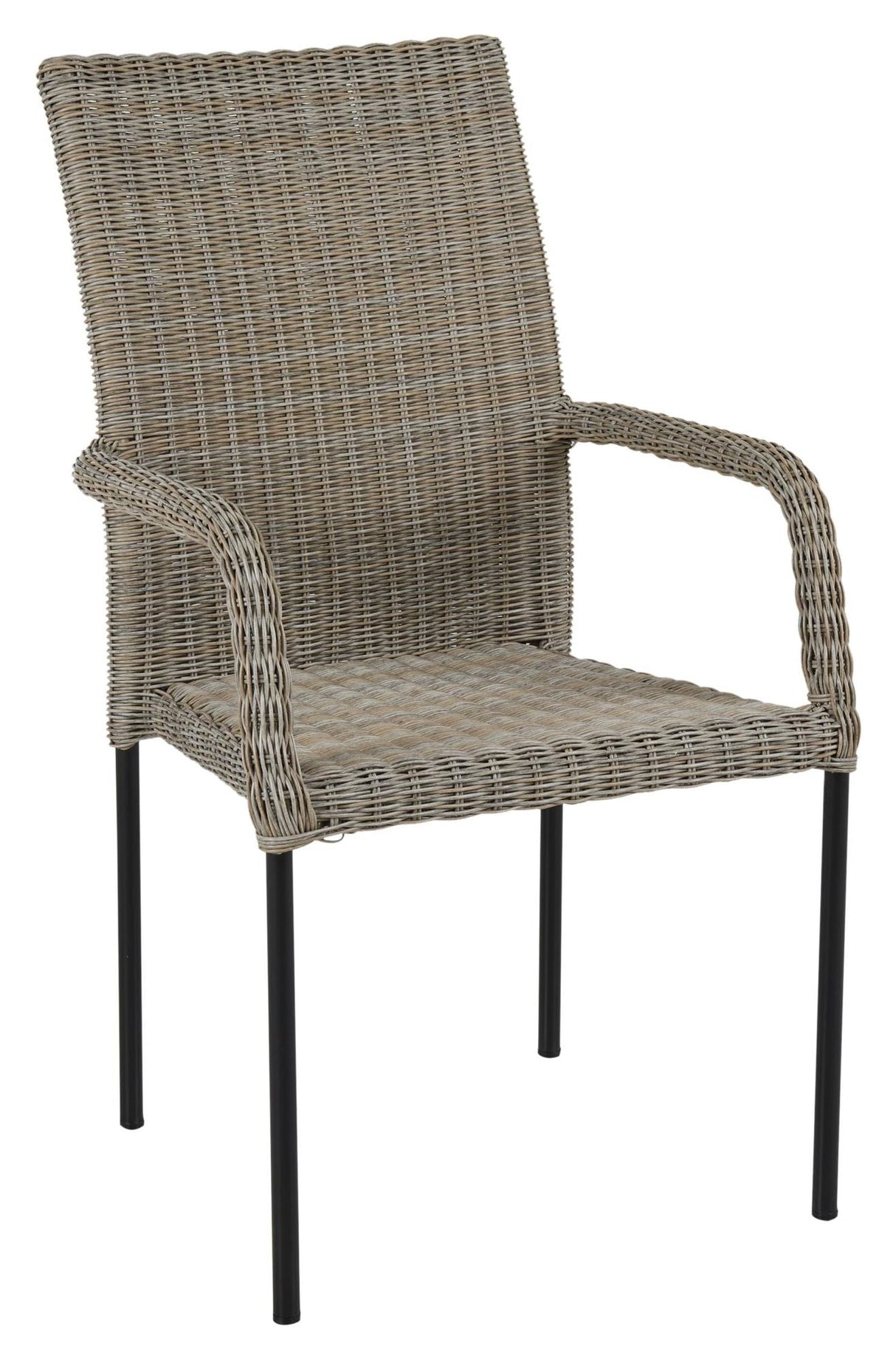 Nypon Garden Chair, Black/Beige Wicker