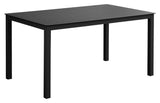 Brafab Rana Garden Table med glass, svart, 150x90