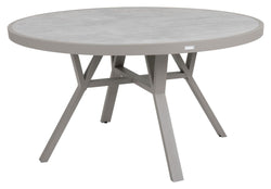 Brafab Samvaro Garden Table med glass Ø140, beige/khaki