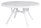 Brafab Samvaro Garden Table med glass Ø140, hvitt