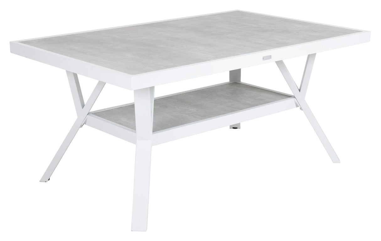 Brafab Samvaro Lounge Table w. Glass, hvitt, 140x90