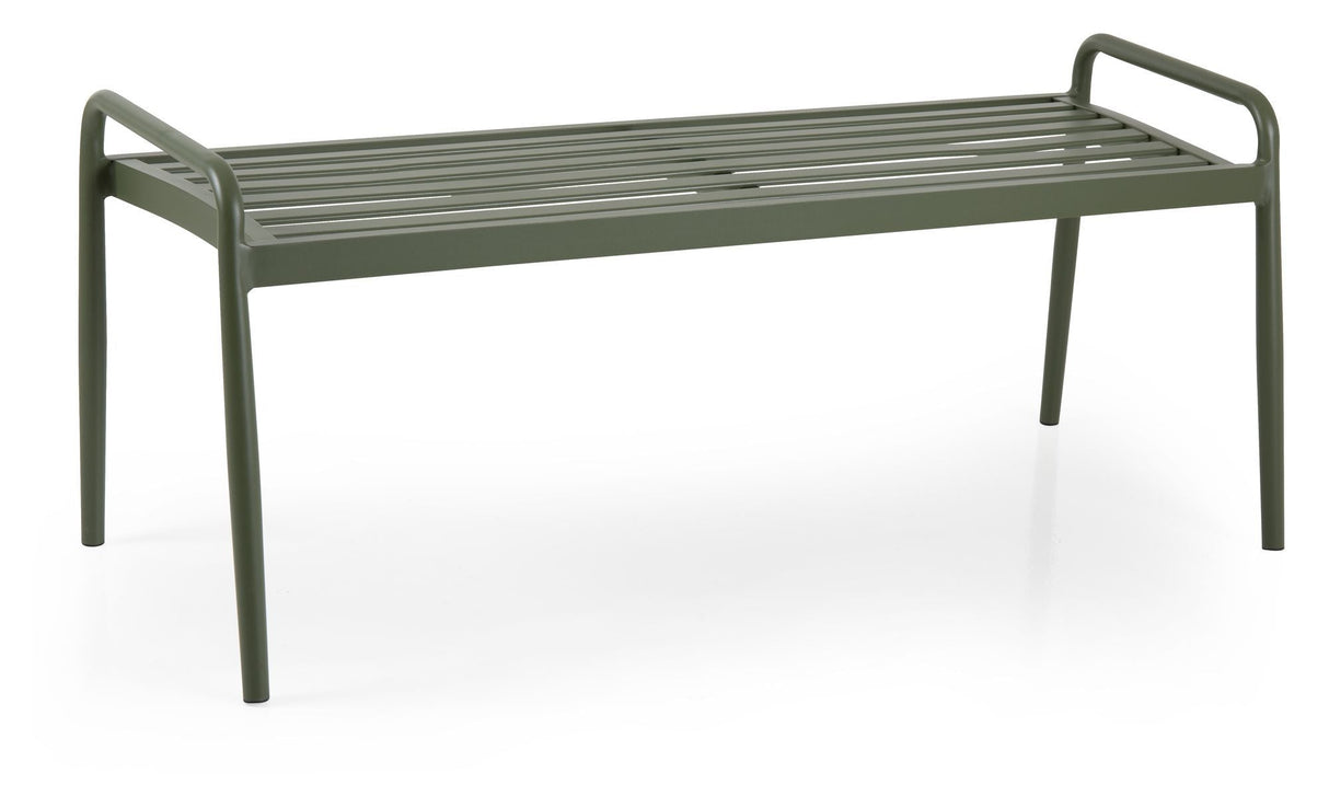 Brafab Sonnac Bench, Moss Green Aluminium