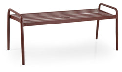 Brafab Sonnac Bench, Rust Red Aluminium