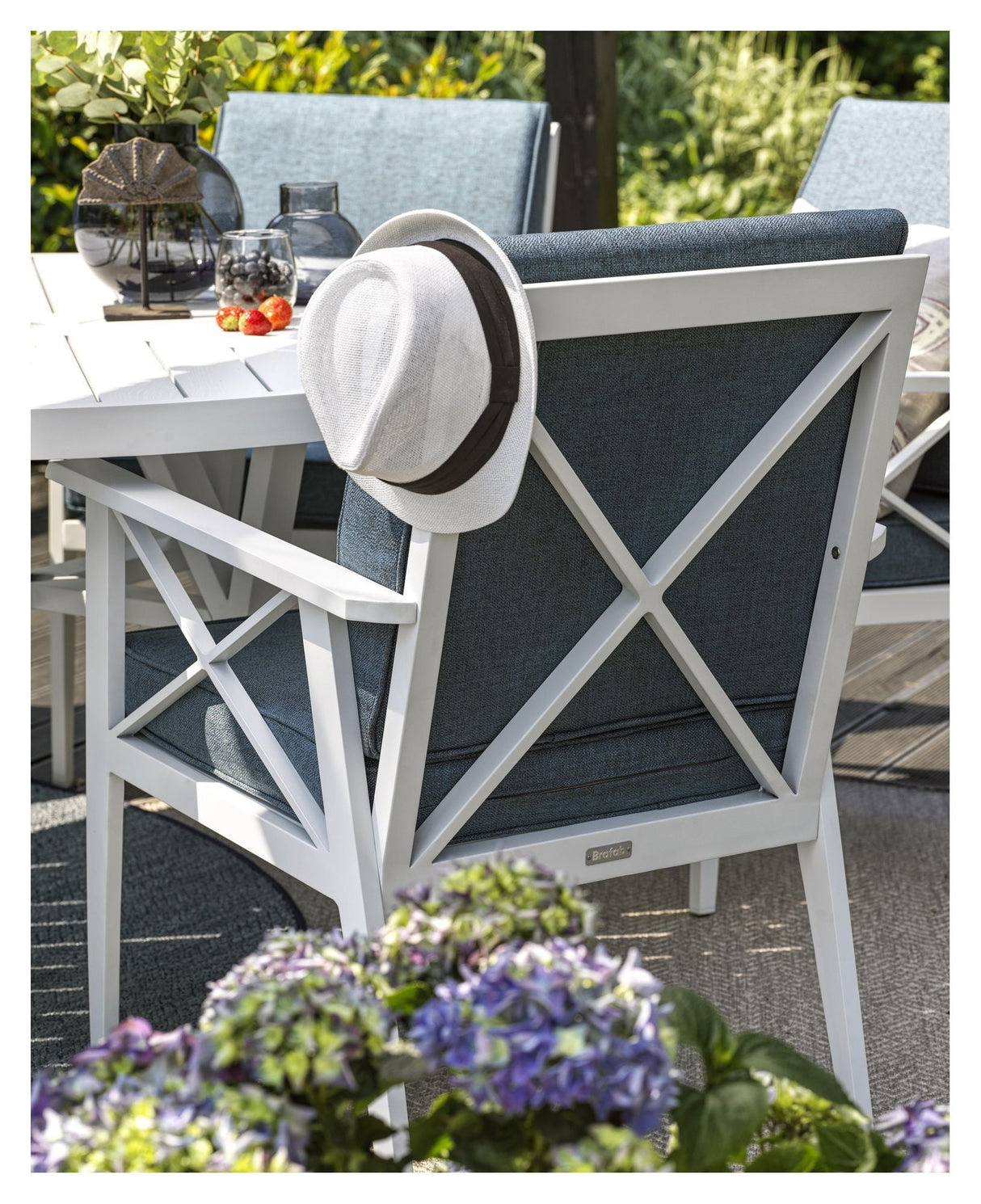 Brafab Sottenville Garden Chair, White With Pute