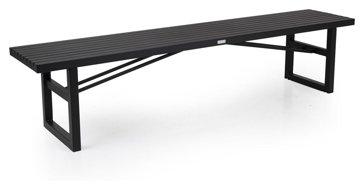 Brafab Vevi Garden Bench, Black, Black Alu, 200cm