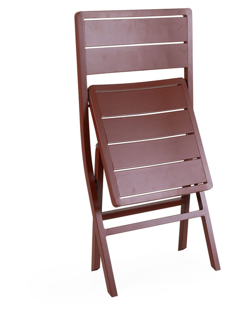 Brafab Wilkie Folding Chair, Rust Red Aluminium