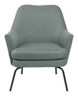 Chisa Lounge Chair, Dusty Olive/Black Metal