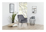 Chisa Lounge Chair, Dark Grey Velvet