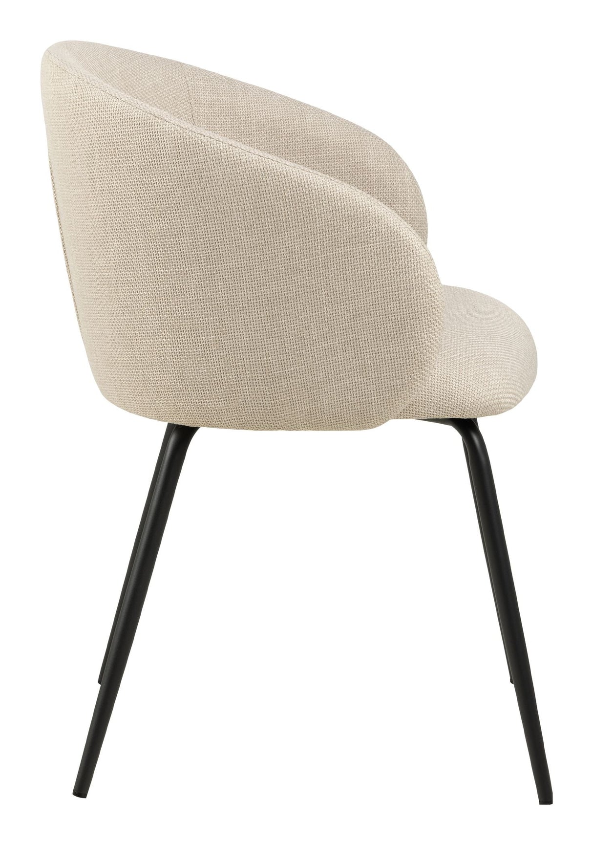 Eleanor spisestol med armlener, beige stoff