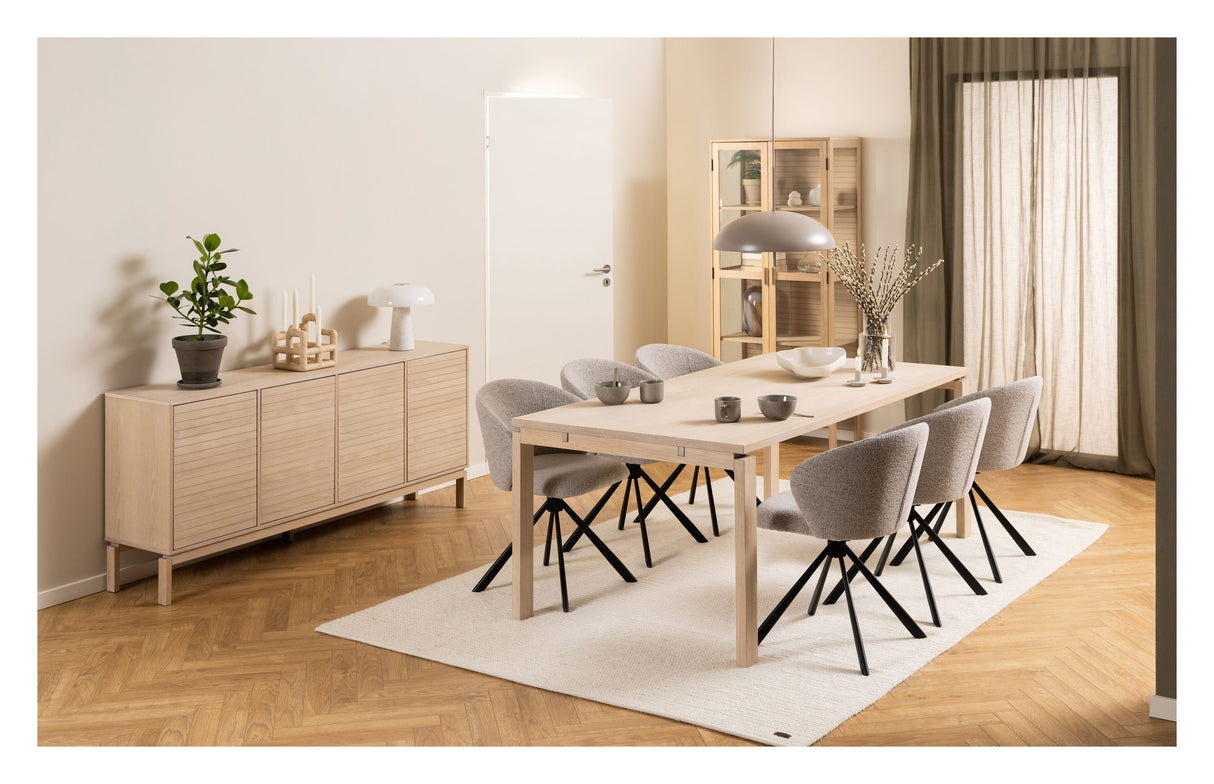 Pippa spisestol med sving, beige stoff