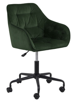 Brooke Office Chair, Forest Green Velvet