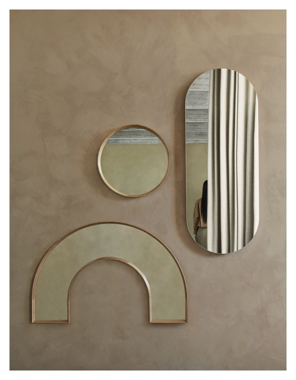 Alva Rainbow Mirror, eik/glass