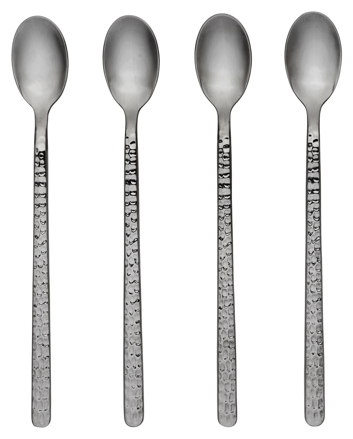 Hune Latte Spoons Set/4 børstet sateng, hamret