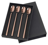 Hune Latte Spoons, Set/4, Titanium Espresso