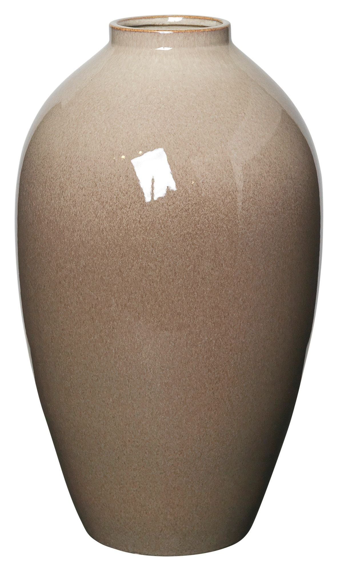 Ingrid keramisk vase taupe/brun