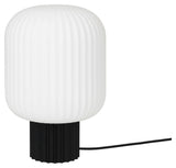 Lolly bordlampe svart/opal hvit, Ø20