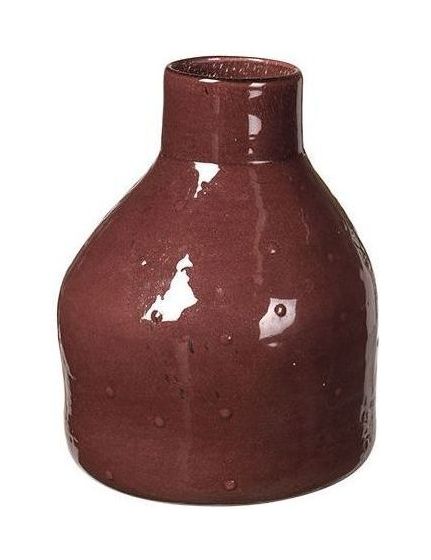 Silas munn blåst glassvase, røkt paprika