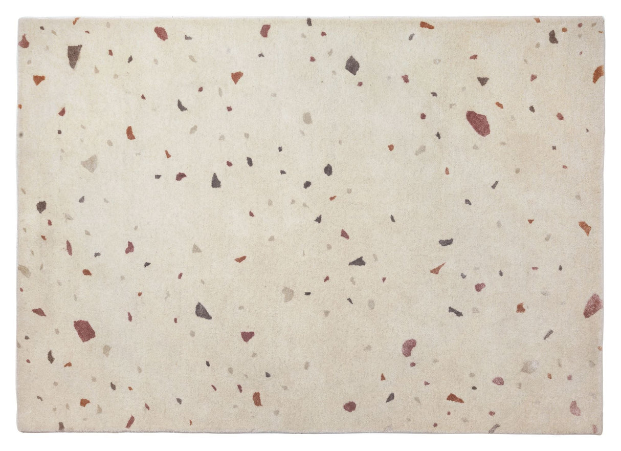 Terrazzo Carpet Light Grey/Red, 200x140